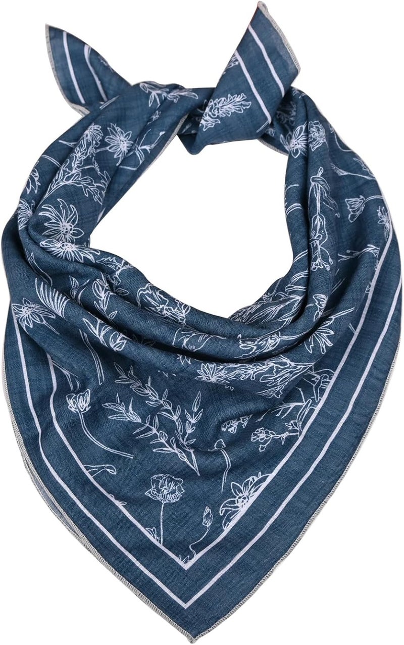Acigbetter 2 Pack Soft Cotton-Blend Bandana for Women and Men, 21.6''x 21.6'' Neck Head Scarf Summer Thin Bandana Headband - Image 3